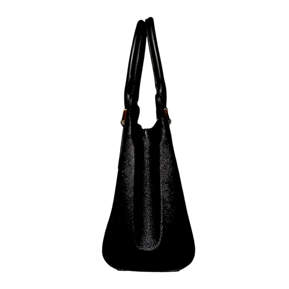 BURBERRY hand Bag NOVA Check Saffiano Leather Black - Picture 5 of 9